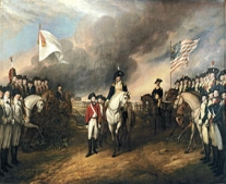 البريطانييون ينهزمون أمام الأمريكيين بقيادة جورج واشنطن في معركة يوركتاون