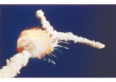 انفجار مكوك الفضاء الأمريكي تشالنجر Challenger