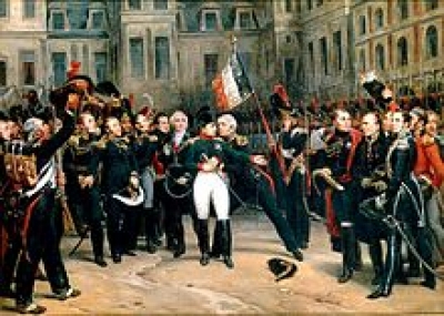 نابليون بونابرت (Napoléon Bonaparte I) يصل إلى منفاه في جزيرة إلبا