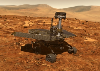 نزول المسبار الفضائي "باث فايندر" على سطح كوكب المريخ